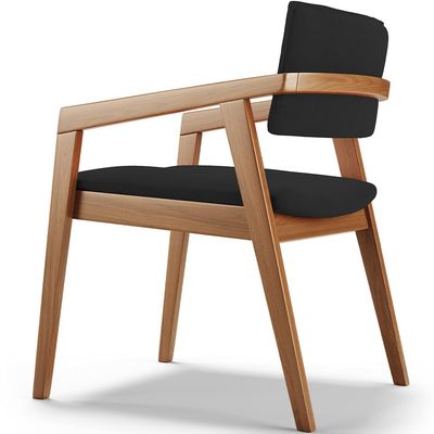 Cadeira Para Sala de Jantar Estar Living Giorgia B04 Suede Preto - Lyam Decor