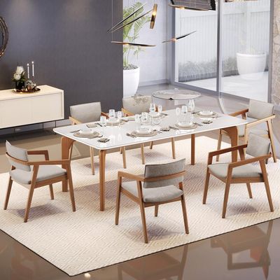 Kit 02 Cadeiras Para Sala de Jantar Estar Living Giorgia B04 Bouclê Creme - Lyam Decor