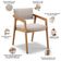 Kit 02 Cadeiras Para Sala de Jantar Estar Living Giorgia B04 Bouclê Creme - Lyam Decor