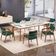 Kit 02 Cadeiras Para Sala de Jantar Estar Living Giorgia B04 Bouclê Verde - Lyam Decor
