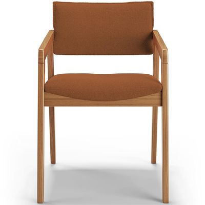 Kit 02 Cadeiras Para Sala de Jantar Estar Living Giorgia B04 Bouclê Terracota - Lyam Decor