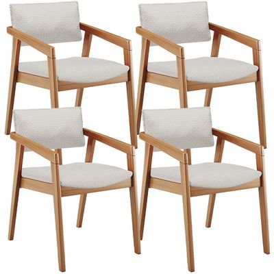 Kit 04 Cadeiras Para Sala de Jantar Estar Living Giorgia B04 Bouclê Cru - Lyam Decor