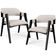 Kit 2 Cadeiras Sala de Jantar Estar Living Estofada Suran L02 Preto Linho Cru - Lyam Decor
