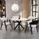 Kit 2 Cadeiras Sala de Jantar Estar Living Estofada Suran L02 Preto Linho Cru - Lyam Decor