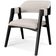 Kit 2 Cadeiras Sala de Jantar Estar Living Estofada Suran L02 Preto Linho Cru - Lyam Decor