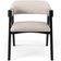 Kit 2 Cadeiras Sala de Jantar Estar Living Estofada Suran L02 Preto Linho Cru - Lyam Decor