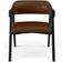 Kit 2 Cadeiras Sala de Jantar Estar Living Estofada Suran L02 Preto Couríssimo Marrom - Lyam Decor