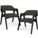 Kit 2 Cadeiras Sala de Jantar Estar Living Estofada Suran L02 Preto Linho Verde Musgo - Lyam Decor