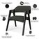Kit 2 Cadeiras Sala de Jantar Estar Living Estofada Suran L02 Preto Linho Verde Musgo - Lyam Decor