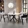 Kit 2 Cadeiras Sala de Jantar Estar Living Estofada Suran L02 Preto Linho Bege - Lyam Decor