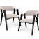 Kit 2 Cadeiras Sala de Jantar Estar Living Estofada Suran L02 Preto Suede Bege - Lyam Decor
