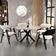 Kit 2 Cadeiras Sala de Jantar Estar Living Estofada Suran L02 Preto Suede Bege - Lyam Decor