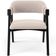 Kit 2 Cadeiras Sala de Jantar Estar Living Estofada Suran L02 Preto Suede Bege - Lyam Decor
