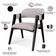 Kit 2 Cadeiras Sala de Jantar Estar Living Estofada Suran L02 Preto Linho Bege - Lyam Decor