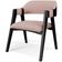 Kit 2 Cadeiras Sala de Jantar Estar Living Estofada Suran L02 Preto Linho Rosê - Lyam Decor