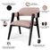 Kit 2 Cadeiras Sala de Jantar Estar Living Estofada Suran L02 Preto Linho Rosê - Lyam Decor