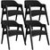 Kit 4 Cadeiras Sala de Jantar Estar Living Estofada Suran L02 Preto Bouclê Preto - Lyam Decor
