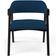 Kit 2 Cadeiras Sala de Jantar Estar Living Estofada Suran L02 Preto Suede Azul Marinho - Lyam Decor