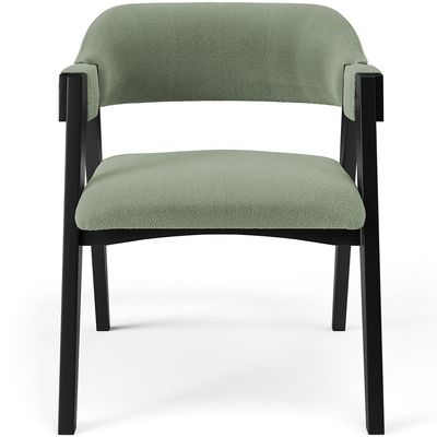 Kit 4 Cadeiras Sala de Jantar Estar Living Estofada Suran L02 Preto Bouclê Oliva - Lyam Decor