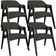 Kit 4 Cadeiras Sala de Jantar Estar Living Estofada Suran L02 Preto Linho Verde Musgo - Lyam Decor