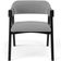 Kit 4 Cadeiras Sala de Jantar Estar Living Estofada Suran L02 Preto Suede Cinza - Lyam Decor