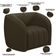 Kit Sofá 4 Lugares Para Sala Estar 252 cm com 01 Poltrona Lazio M03 Veludo Marrom - Lyam Decor