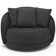 Poltrona Decorativa Para Sala de Estar Base Giratória Witta M03 Linho Chumbo - Lyam Decor