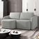 Sofá Cama para Sala de Estar 2 Lugares 176cm Montserrat K01 Linho Cinza - Lyam Decor
