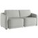 Sofá Cama para Sala de Estar 2 Lugares 196cm Montserrat K01 Linho Cinza - Lyam Decor