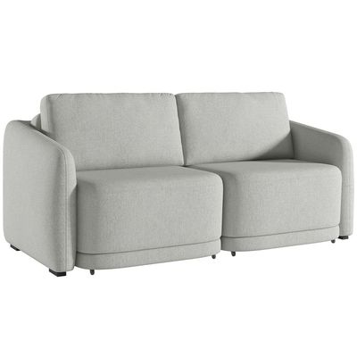 Sofá Cama para Sala de Estar 3 Lugares 236cm Montserrat K01 Linho Cinza - Lyam Decor