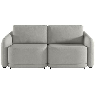 Sofá Cama para Sala de Estar 3 Lugares 236cm Montserrat K01 Linho Cinza - Lyam Decor