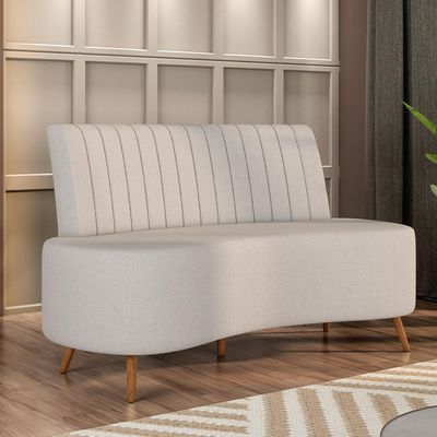 Sofá Chaise Living 2 Lugares 160cm para Sala Cayman K01 Linho Cru - Lyam Decor