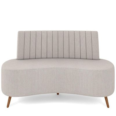 Sofá Chaise Living 2 Lugares 160cm para Sala Cayman K01 Linho Cru - Lyam Decor