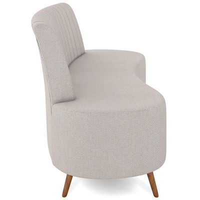Sofá Chaise Living 2 Lugares 160cm para Sala Cayman K01 Linho Cru - Lyam Decor