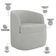 Poltrona Decorativa Giratória para Sala de Estar Siena K01 Linho Cinza - Lyam Decor