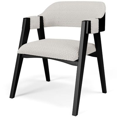 Kit 02 Cadeiras Para Sala de Jantar e Estar Living Estofada Suran L02 Preto Bouclê Cru - Lyam