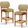 Kit 02 Banquetas Baixa Bar Cozinha E Sala De Jantar Fixa Betta L02 Imbuia Couríssimo Casco Fendi - Lyam Decor