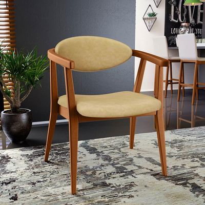 Poltrona Decorativa Para Sala De Estar E Recepção Cecília L02 Couríssimo Casco Fendi - Lyam Decor