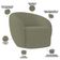 Poltrona Decorativa Para Sala de Estar Living Gliese K01 Bouclê Verde - Lyam Decor