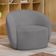Poltrona Decorativa Para Sala de Estar Living Gliese K01 Bouclê Cinza - Lyam Decor