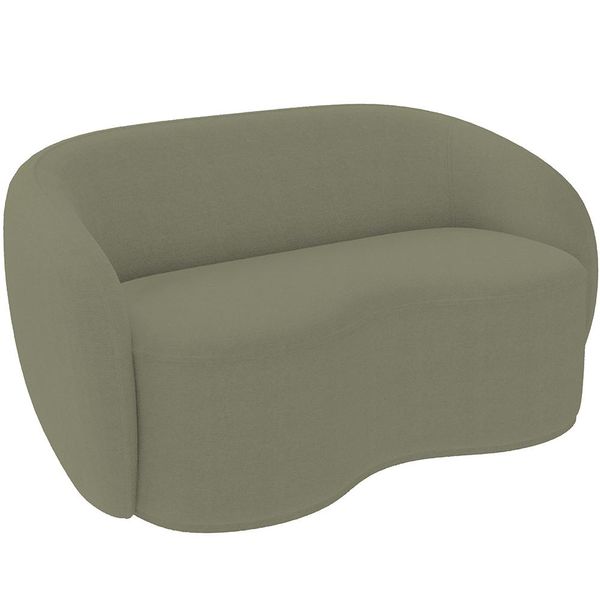 Sofá 3 Lugares 160cm Sala de Estar Living Oscar K01 Bouclê Verde - Lyam Decor