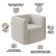 Poltrona Decorativa Para Sala de Estar Fixa Living Peônia K01 Veludo Bege - Lyam Decor