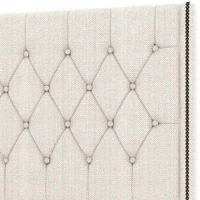 Cabeceira Cama Box King 195cm Estofada Frizza P05 Linho Creme - Lyam Decor