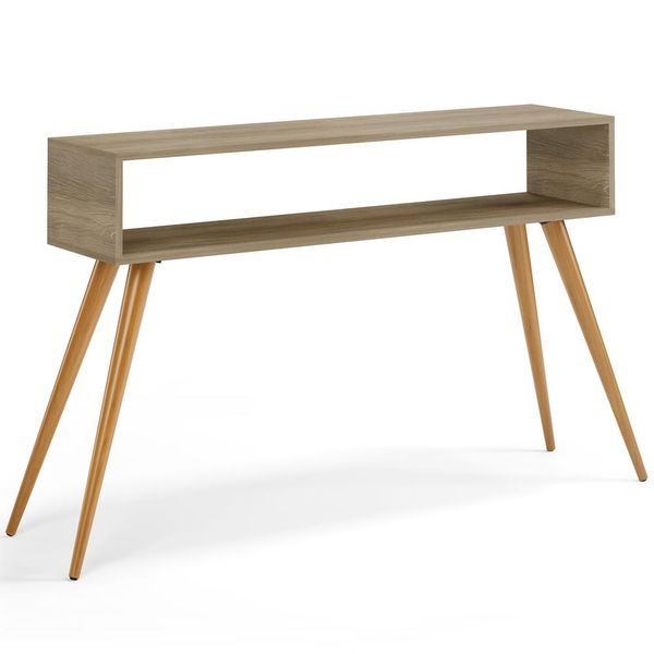 Aparador Para Sala de Estar Pés Palito Mônaco L03 Castanho - Lyam Decor