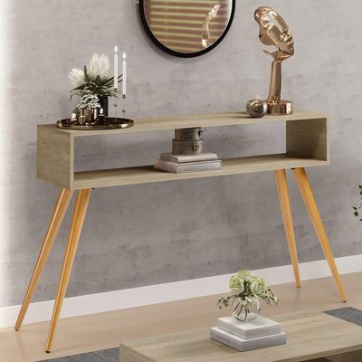 Aparador Para Sala de Estar Pés Palito Mônaco L03 Castanho - Lyam Decor