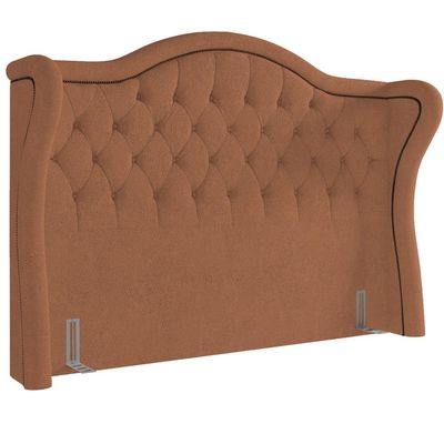 Cabeceira Cama Box Casal 140 cm P05 Lisboa Bouclê Terracota - Lyam Decor
