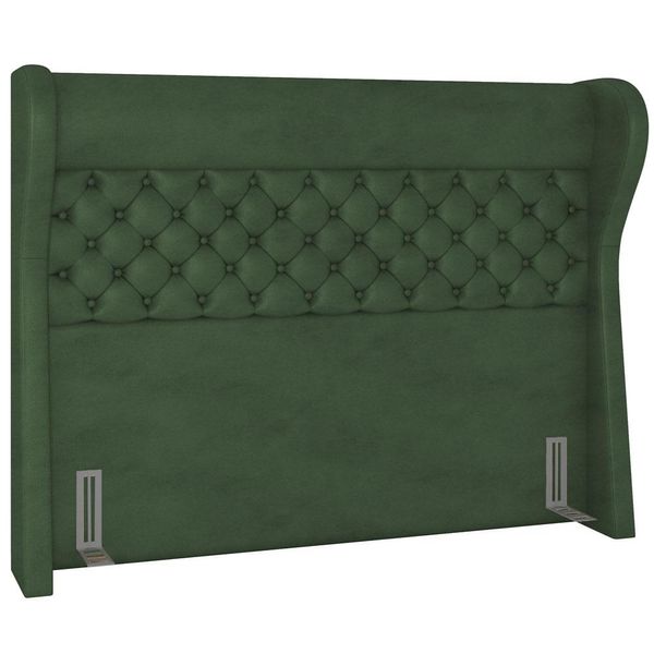 Cabeceira Cama Box Casal 140 cm P05 Madrid Couríssimo Verde Musgo - Lyam Decor Cabeceira Cama Box Casal 140 cm P05 Madrid Couríssimo Verde Musgo - Lyam Decor