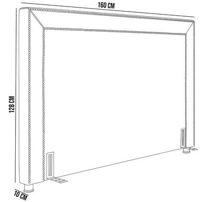 Cabeceira Cama Box Casal 160 cm P05 Berlim Veludo Preto - Lyam