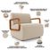 Kit 02 Poltronas Decorativa Orgânica Bruxelas K01 Veludo Bege - Lyam Decor