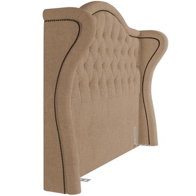 Cabeceira Cama Box Casal 195 cm P05 Lisboa Bouclê Mostarda - Lyam Decor